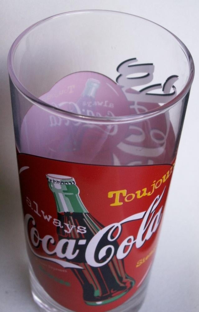 Coca Cola Glas met Frans Toujours Always Coca-Cola logo, Ophalen of Verzenden, Nieuw, Bierglas