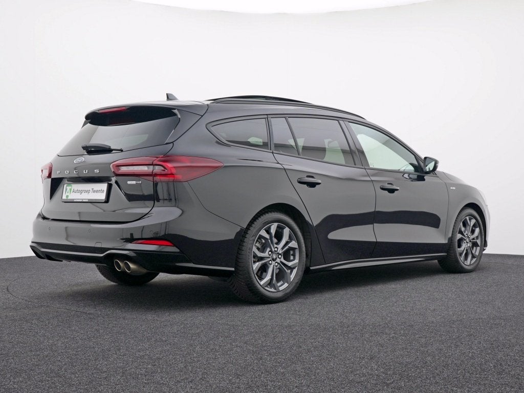 Ford Focus 1.0 Ecoboost automaat ST line X | Panoramdak | Af, Auto's, Stof, Gebruikt, Zwart, Zwart