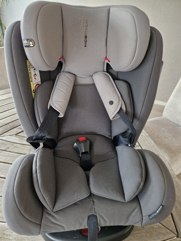 Kidsriver autostoel - Grijs, zo goed als nieuw, 0 t/m 18 kg, Verstelbare rugleuning, Zo goed als nieuw, Isofix