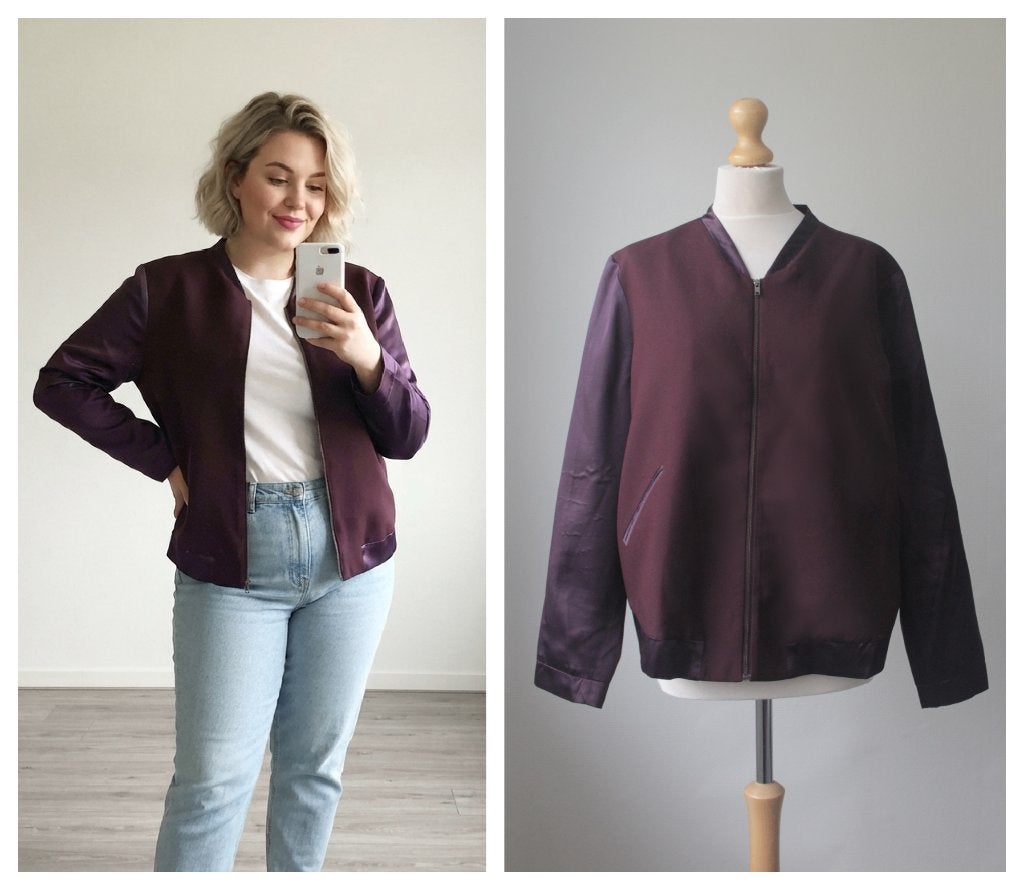 Promiss - mooi jasje aubergine paars - maat 46, Promiss, Verzenden, Paars, Maat 46/48 (XL) of groter