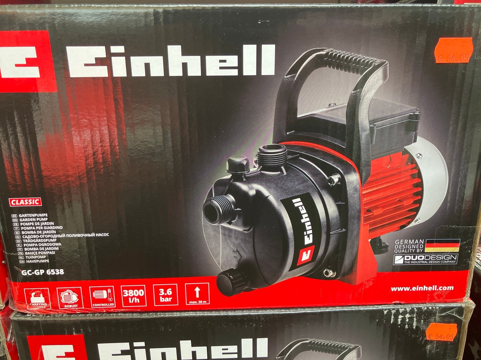 Einhell GC-GP 6538 Tuinpomp - Krachtige Besproeiingspomp, Ophalen of Verzenden, Nieuw, Elektrisch, Besproeiingspomp