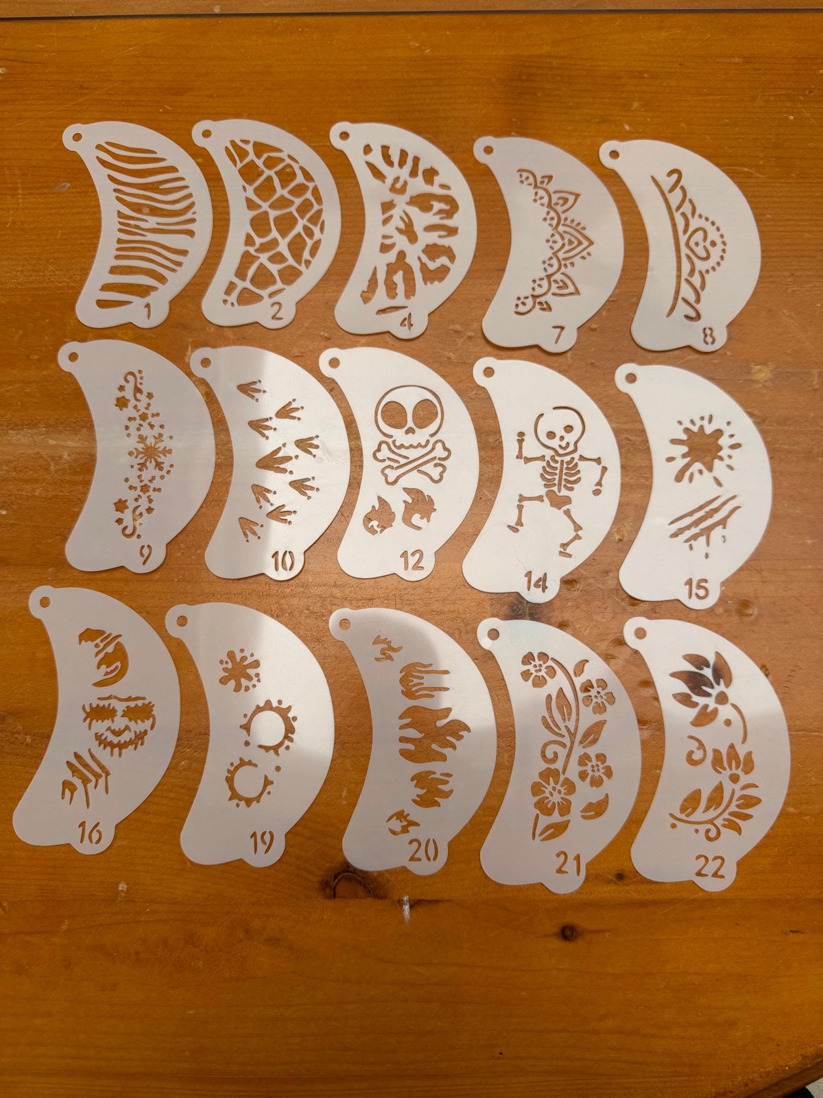 Schmink/Glittertattoo Sjablonen (per 9 stuks), Dieren, Nieuw, Ophalen of Verzenden, Kunststof