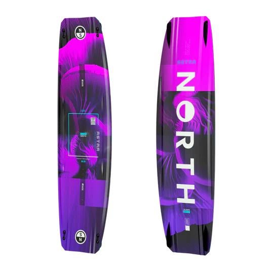 North Astra2025 127 x 37cm + North FlexPro S Voetbanden., Watersport en Boten, Kitesurfen, Gebruikt, Twintip, Kiteboard, Ophalen of Verzenden