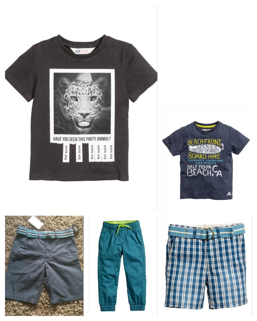 H&M zomerkleding jongen shirts shorts broek maat 122-128, H&M, Nieuw, Ophalen of Verzenden, Setje
