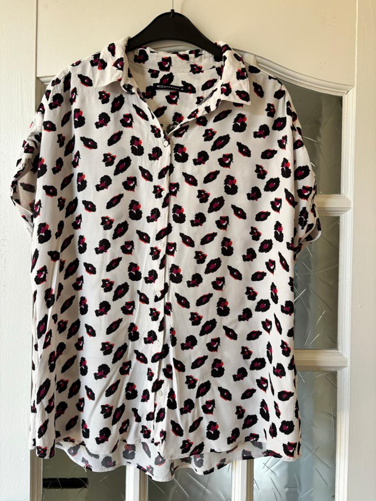 Expresso Blouse Maat 46 met Luipaardprint, Kleding | Dames, Blouses en Tunieken, Zo goed als nieuw, Maat 46/48 (XL) of groter