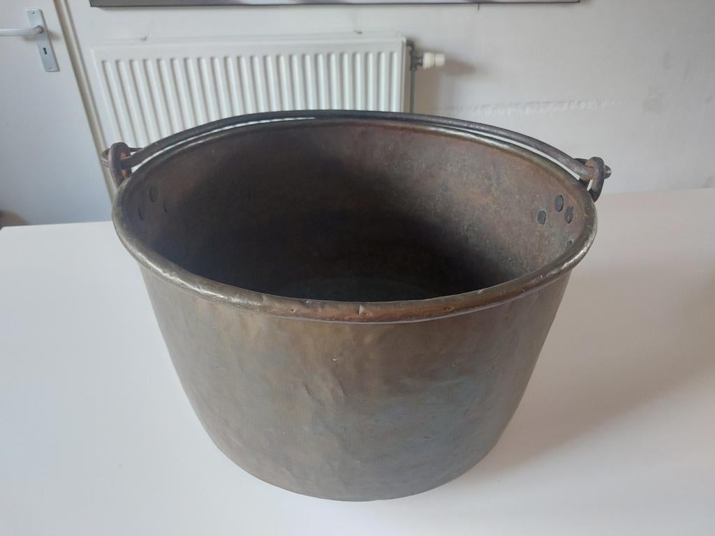 Koperen ketel, Ophalen of Verzenden, Gebruikt, Kunststof, Met handgreep