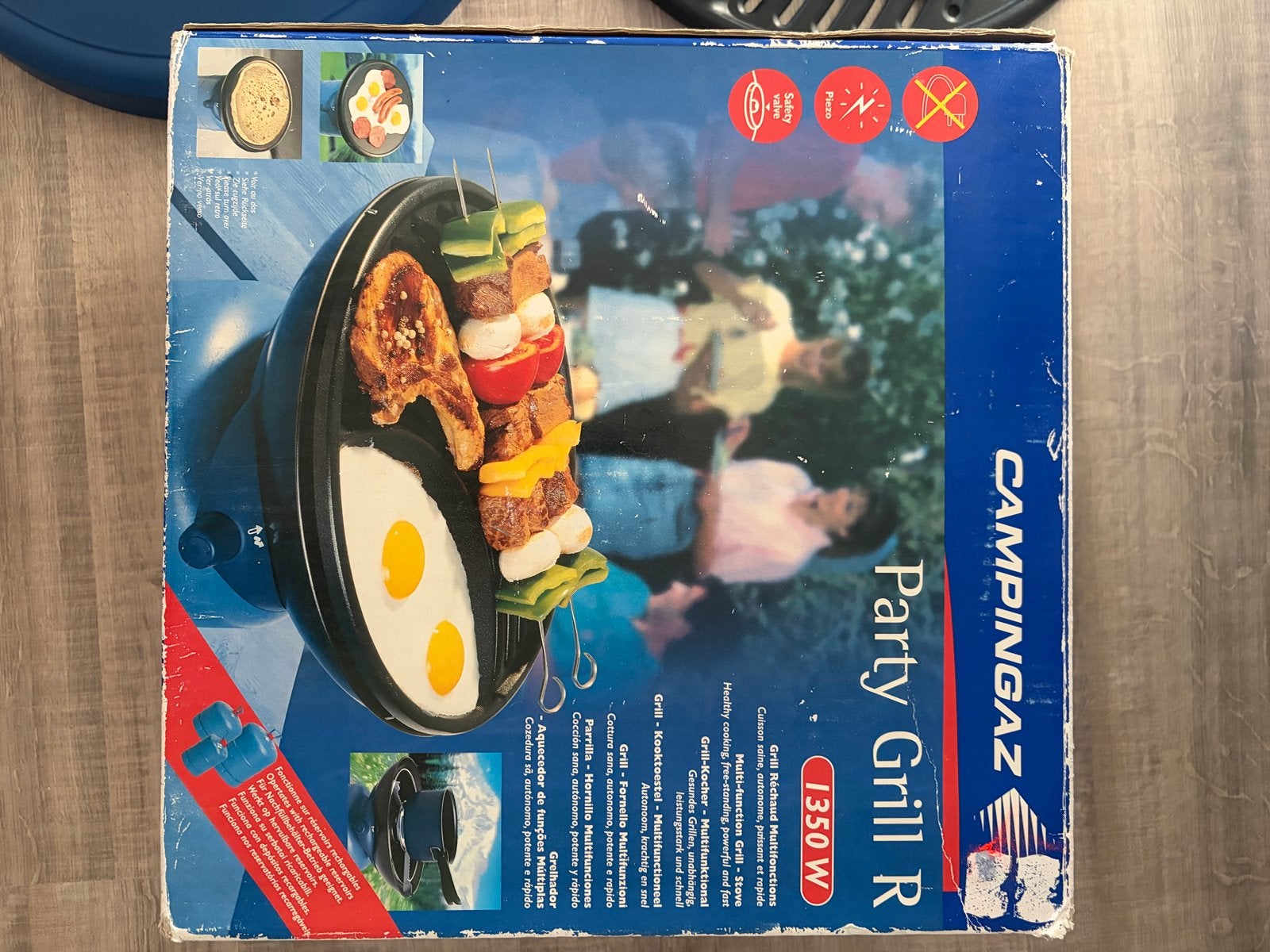 Campingaz Party Grill R 1350W - Compacte Multigrill, Tuin en Terras, Gasbarbecues, Ophalen of Verzenden, Gebruikt