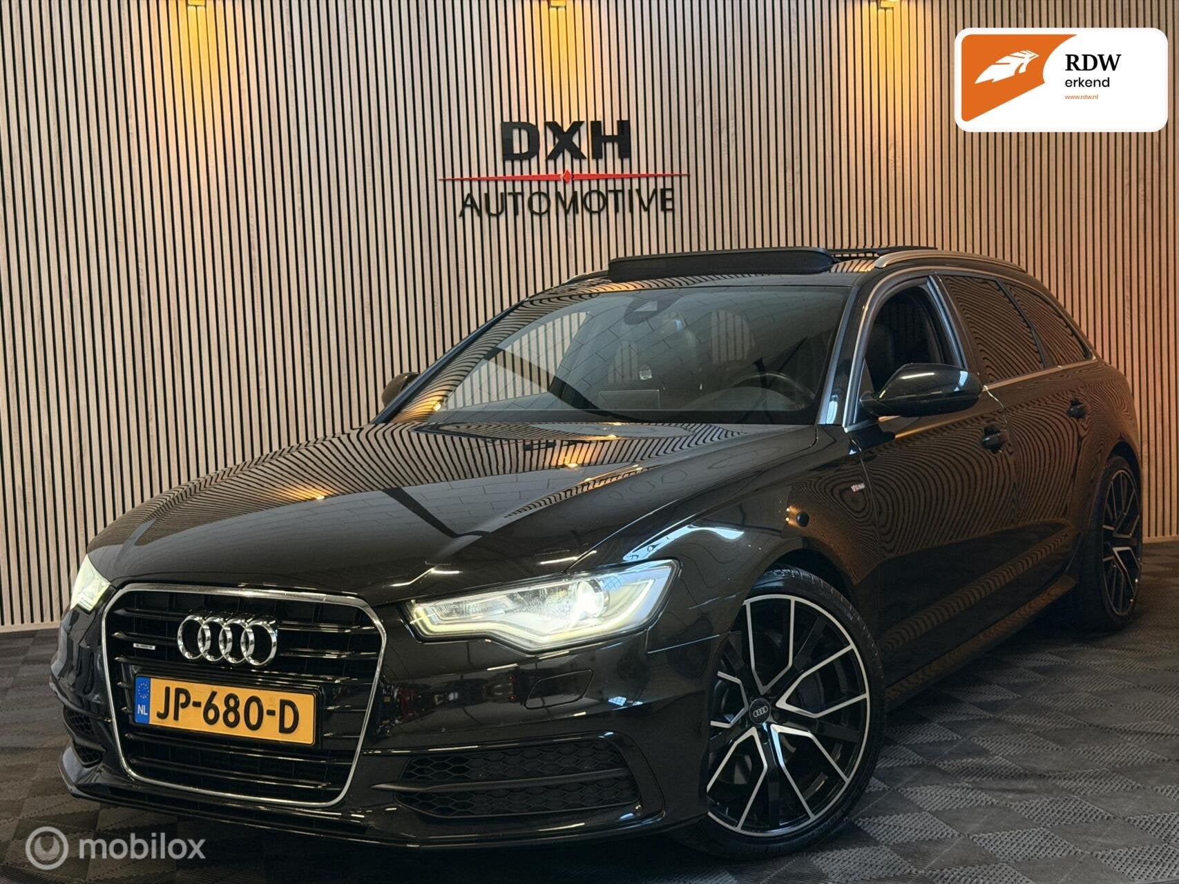 Audi A6 Avant 3.0 TDI BiT 313pk quattro S-Line PANO MEMORY, Auto's, Automaat, Euro 5, Gebruikt, Zwart