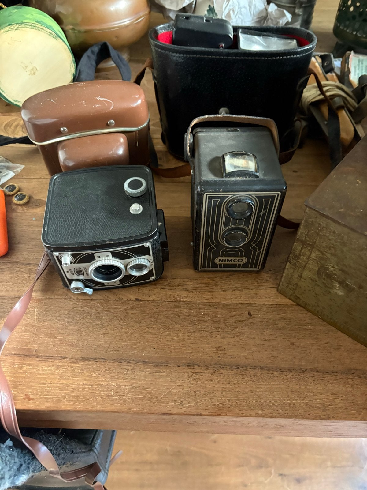 Vintage camera's: Nimco en onbekend model, Ophalen of Verzenden, Gebruikt, Compact, Overige Merken