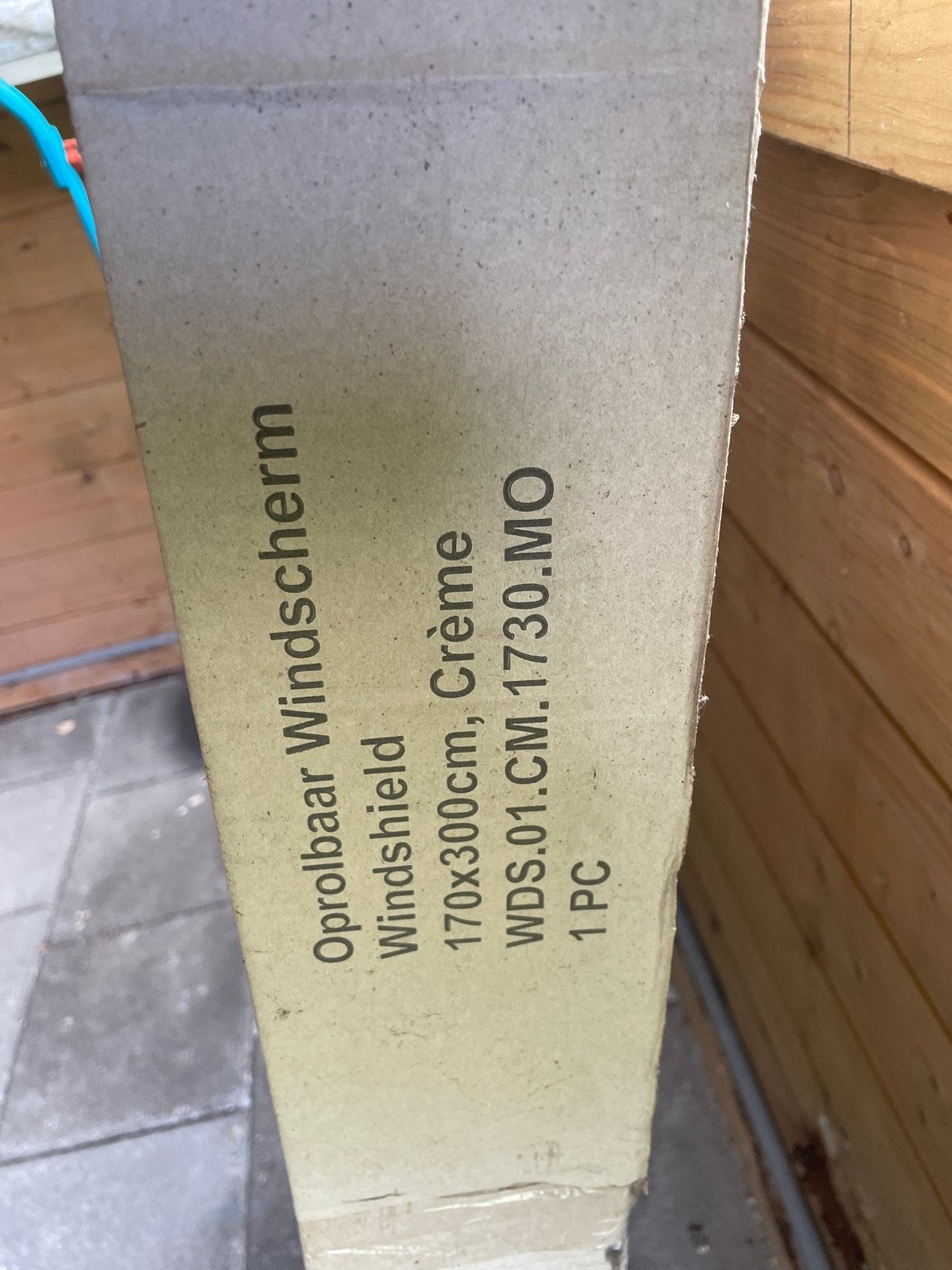 Nieuw Oprolbaar Windscherm Crème 170x300cm, Caravans en Kamperen, Ophalen, Uittrekbaar, Nieuw