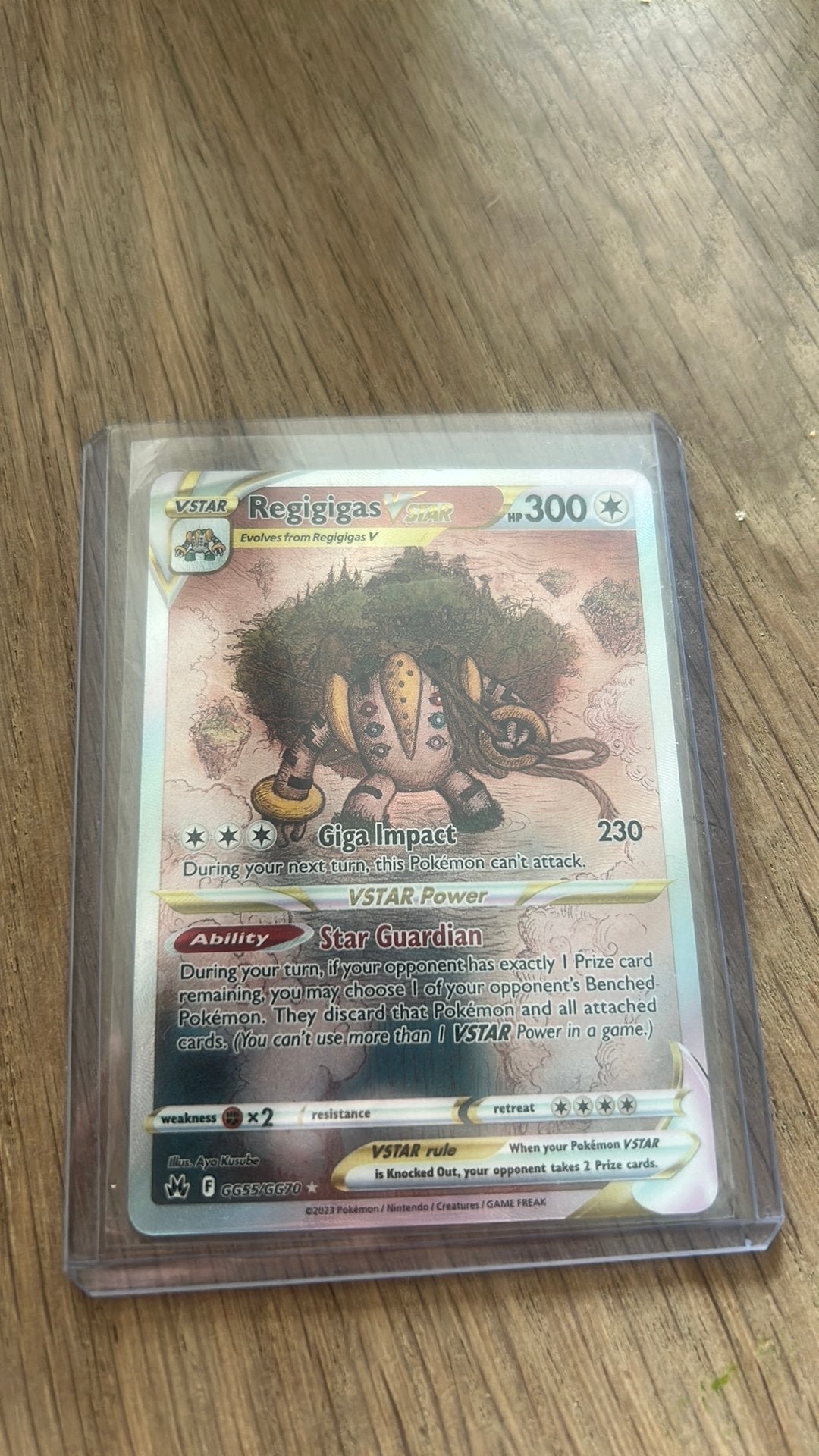 Regigigas vstar pokemon kaart, Ophalen of Verzenden, Zo goed als nieuw