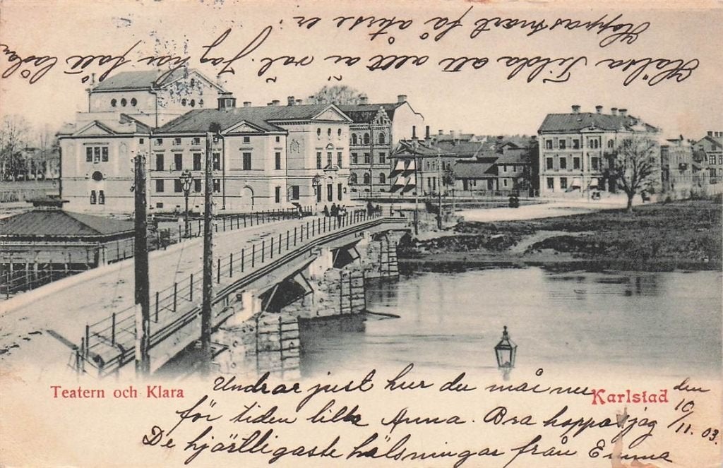 703-169-039 Teatern Och Klara Karlstad, Ophalen of Verzenden, Voor 1920, Overig Europa