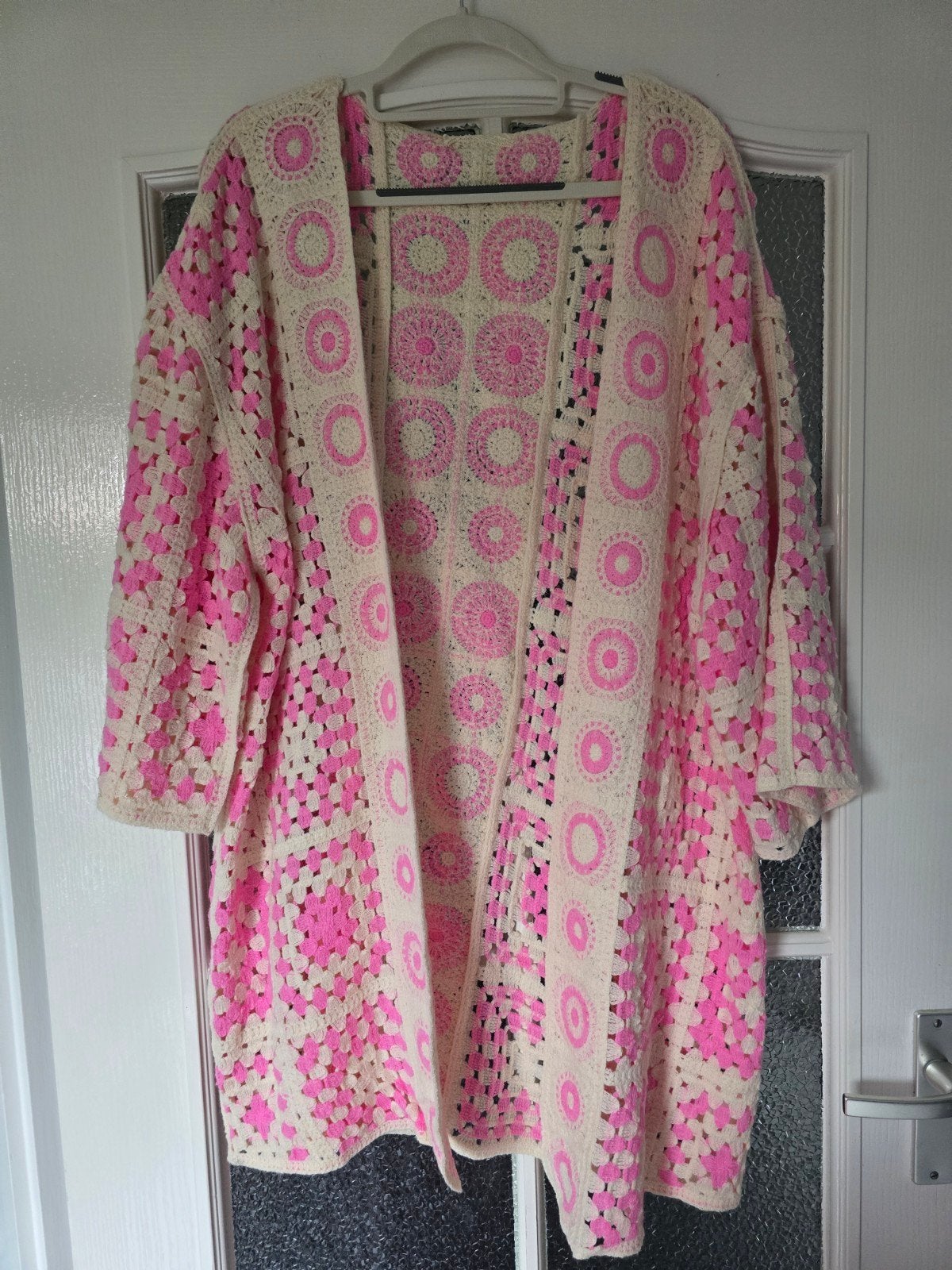 Nieuw lang gehaakt vest 42 44 46 48, Ophalen of Verzenden, Nieuw, Maat 46/48 (XL) of groter