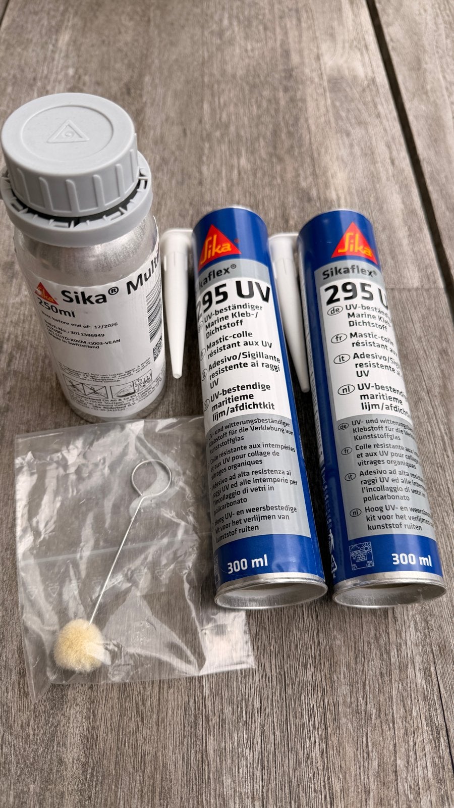 Sikaflex 295 UV kit met Sika MultiPrimer Marine, Watersport en Boten, Ophalen of Verzenden, Nieuw, Onderhoud en Reparatie