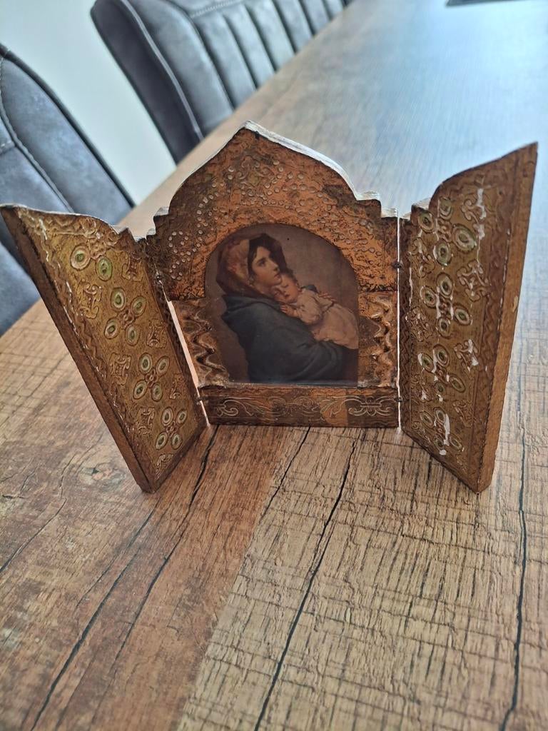 Vintage Drieluik Madonna met Kind - Gerard Hack-Rutten, Ophalen of Verzenden