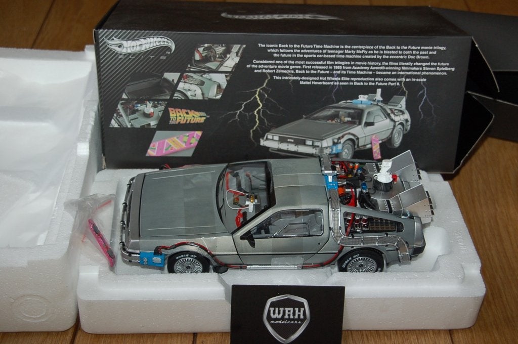 DELOREAN BACK TO THE FUTURE TIME MACHINE Hothweels elite WRH, Verzenden, Zo goed als nieuw, Auto, Hot Wheels