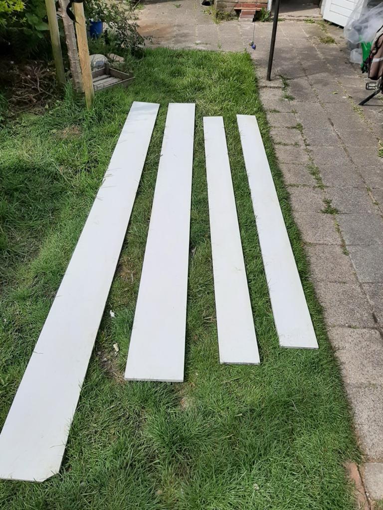 4x kunststof boeidelen wit. Gratis afhalen., Doe-het-zelf en Verbouw, Ophalen