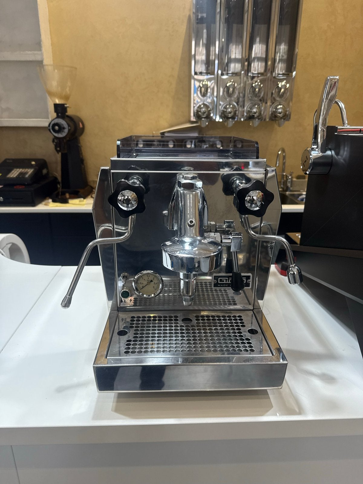 Ecm rocket giotto Espresso Apparaat met 12 maanden garantie!, Afneembaar waterreservoir, Ecm, Espresso apparaat, Gemalen koffie