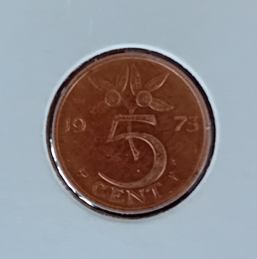 5 cent 1973, Postzegels en Munten, Munten | Nederland, Verzenden, Koningin Juliana, 5 cent, Losse munt
