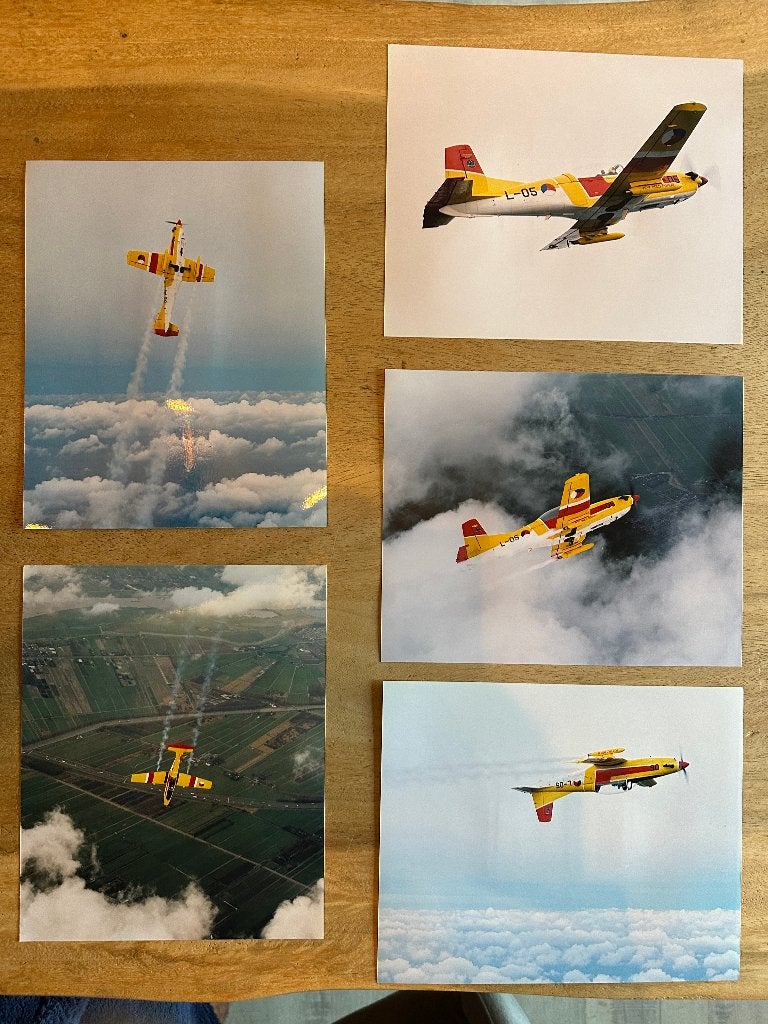 5 originele KLu Fokker 60  Fotovlucht Soesterberg 2002, Ophalen of Verzenden, Zo goed als nieuw, Kaart, Foto of Prent