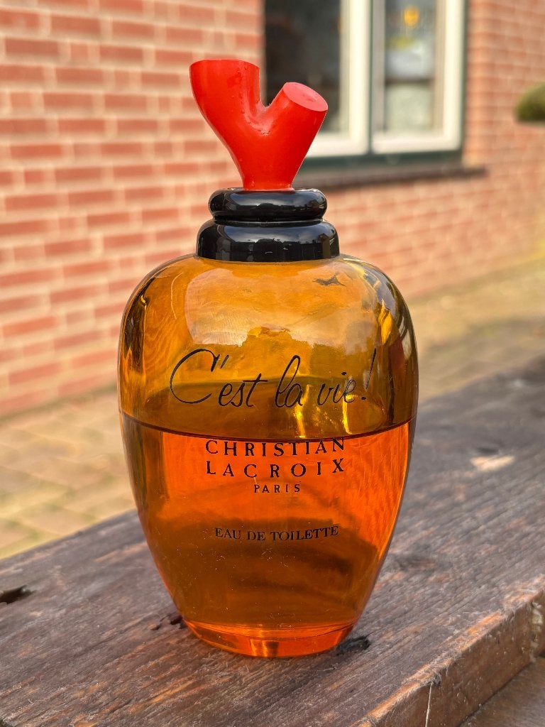 Vintage C’est La Vie Christian Lacroix eau de toilette 200ml, Ophalen of Verzenden, Gebruikt, Parfumfles