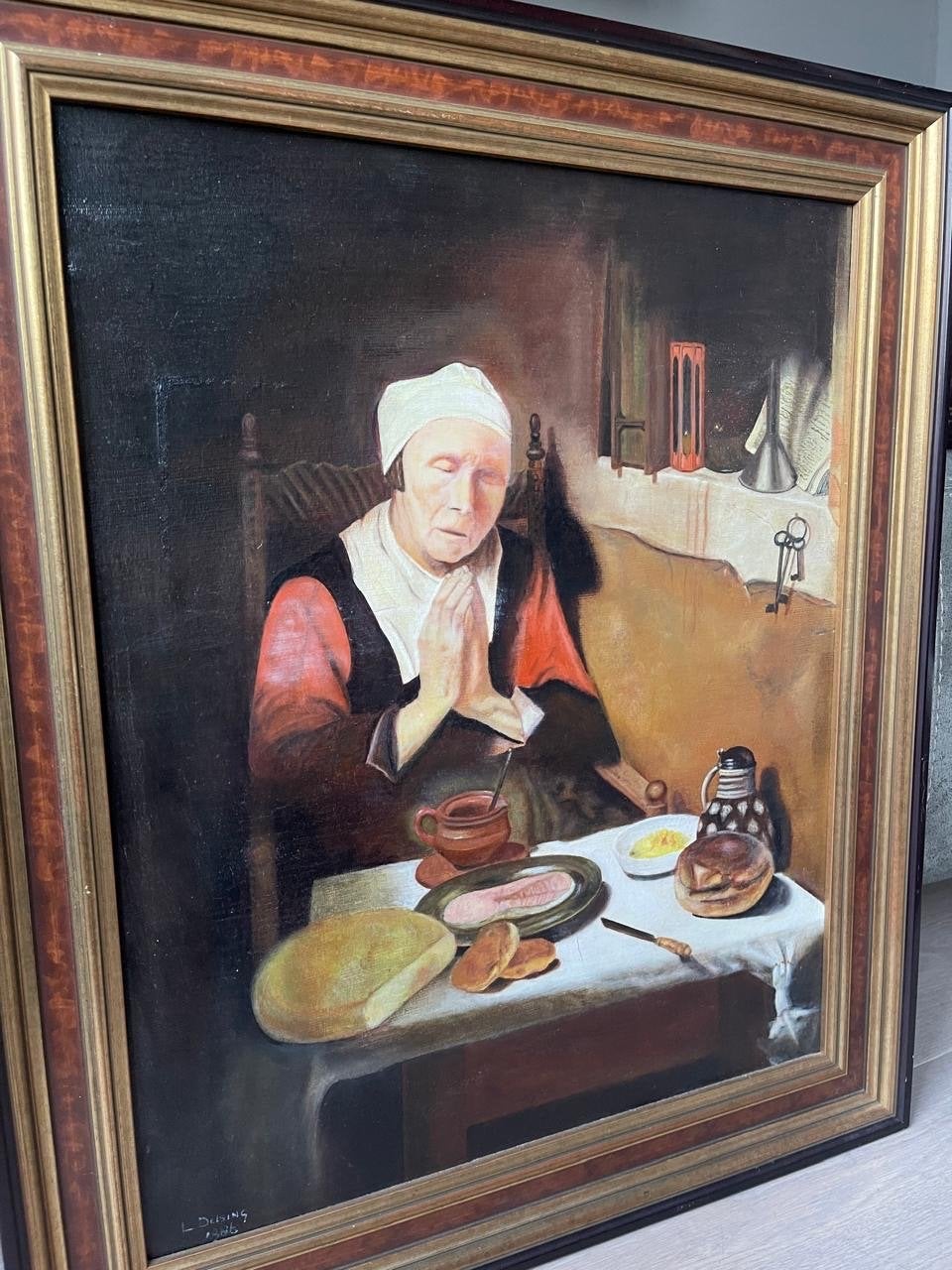 Kopie Nicolaas Maes - Oude vrouw in gebed, Ophalen of Verzenden