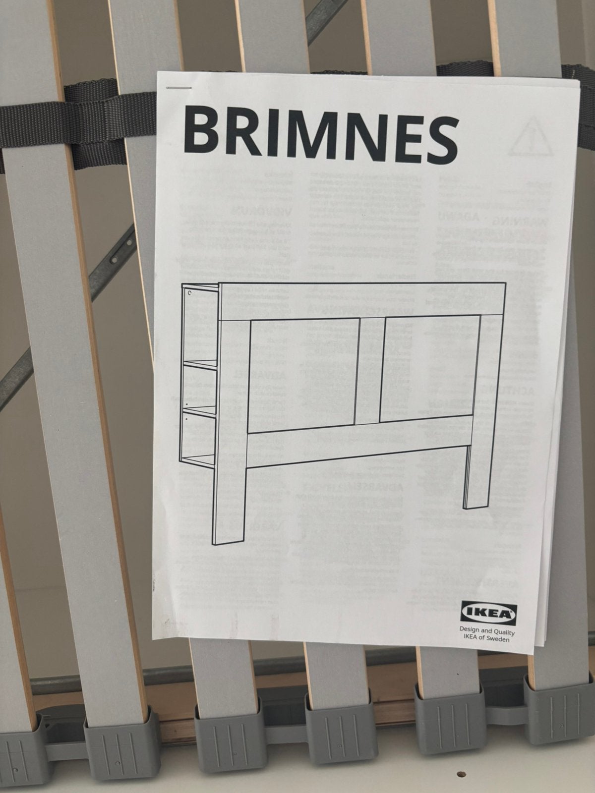 Ikea Brimnes Achterwand 140cm, Ophalen, Gebruikt, Wit, Tweepersoons