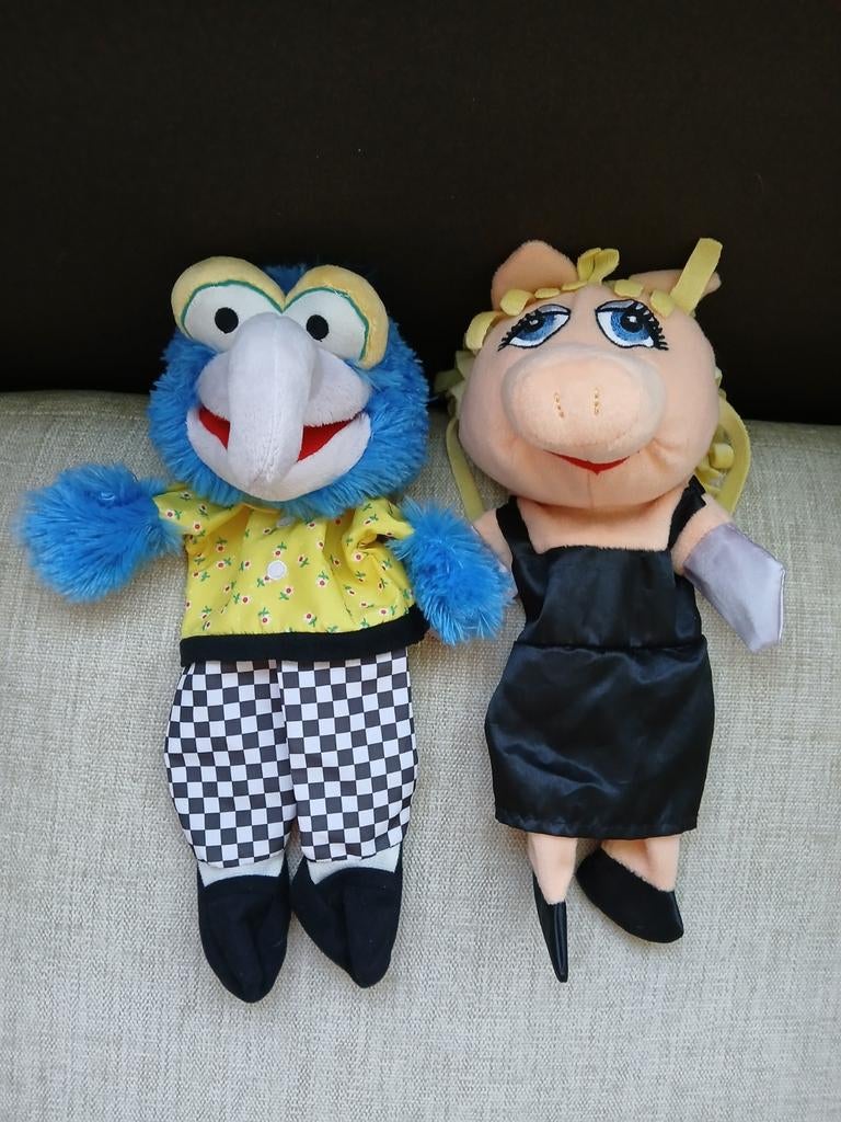 Muppets Handpoppen Disney Gonzo en Miss Piggy., Ophalen of Verzenden, Zo goed als nieuw, Overige typen, Disney