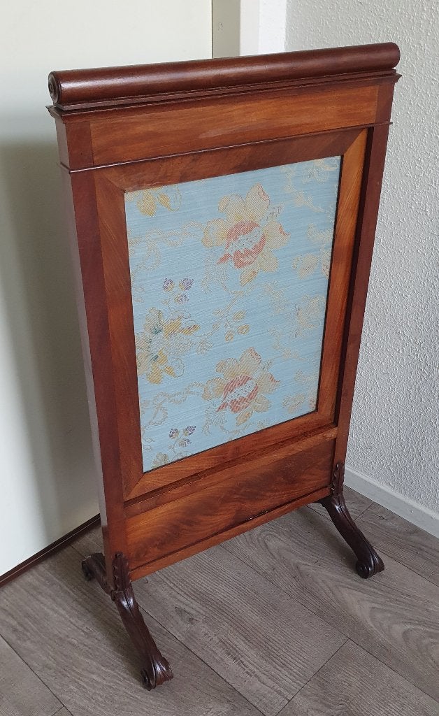 Antiek Victoriaans mahonie haardscherm ca. 1900, Antiek en Kunst, Ophalen