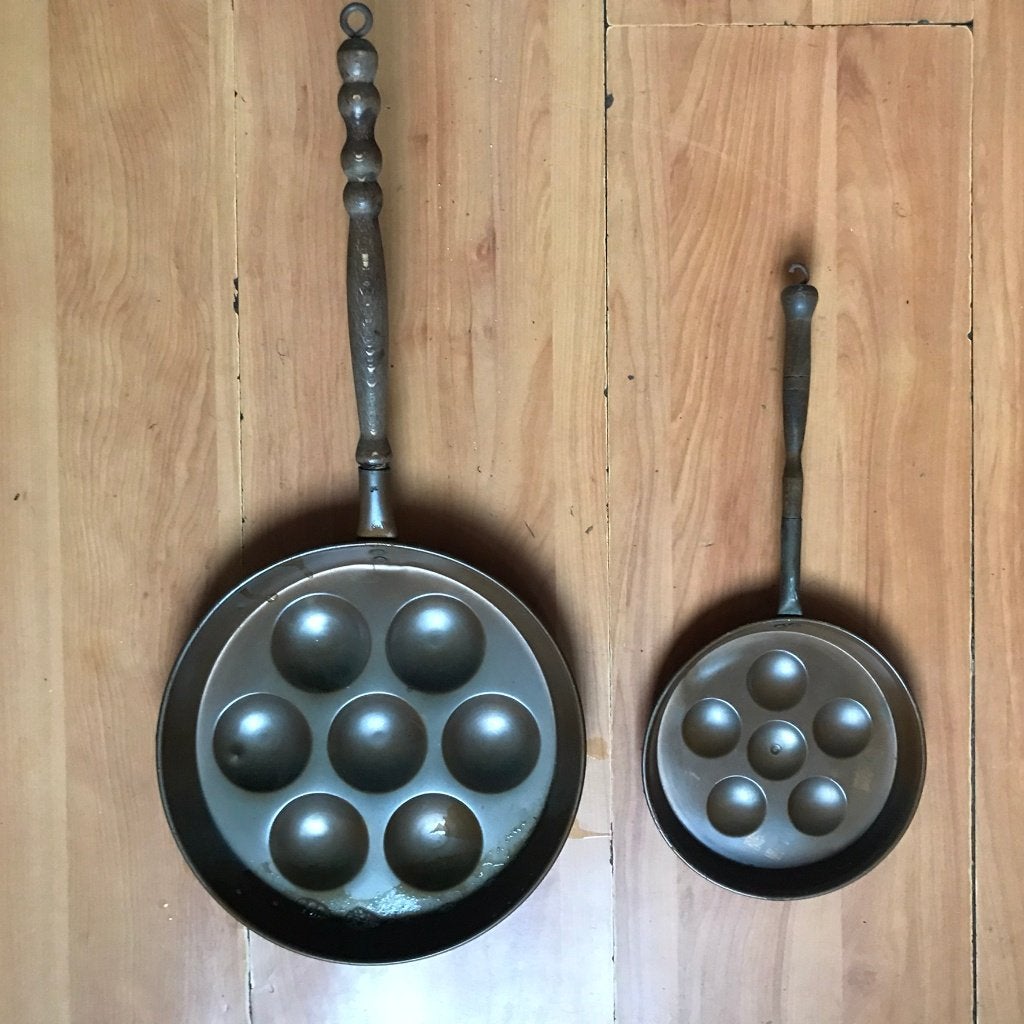 Antieke koperen poffertjes pannen, Ophalen of Verzenden, Koper