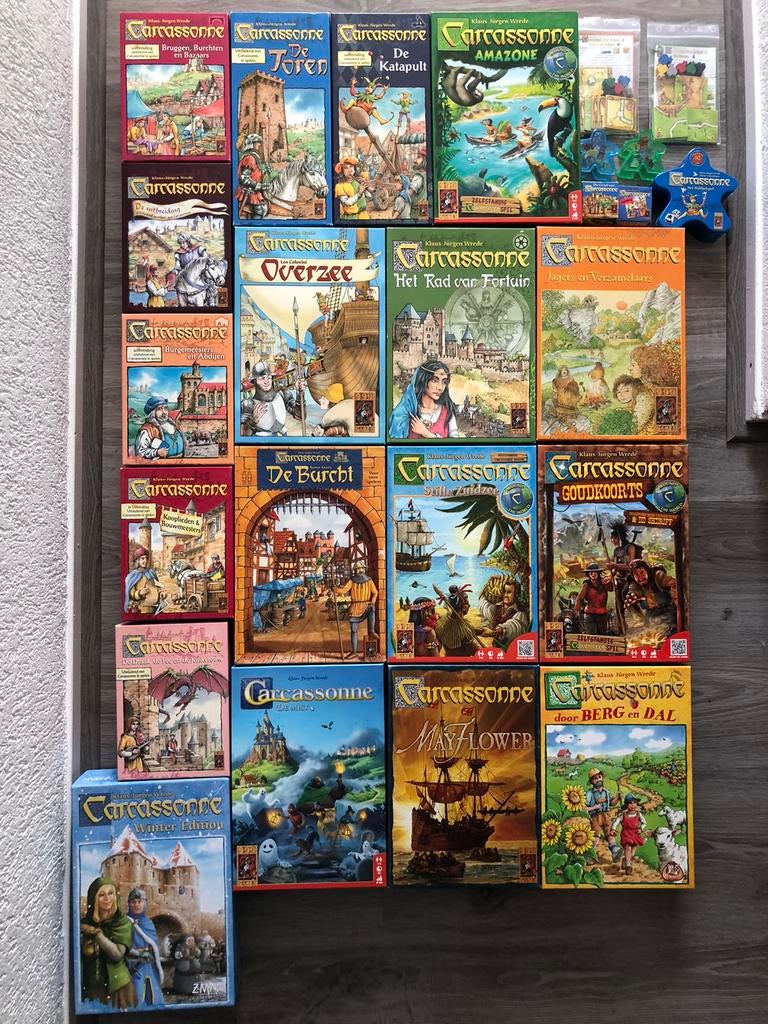 Carcassonne verzameling, Hobby en Vrije tijd, Gezelschapsspellen | Bordspellen, Ophalen of Verzenden, Zo goed als nieuw