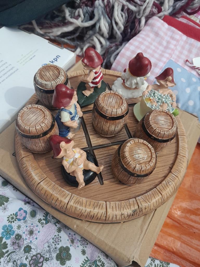 Boter Kaas en Eieren Spel met Kabouters en Tonnen, Een of twee spelers, Ophalen of Verzenden, Gebruikt