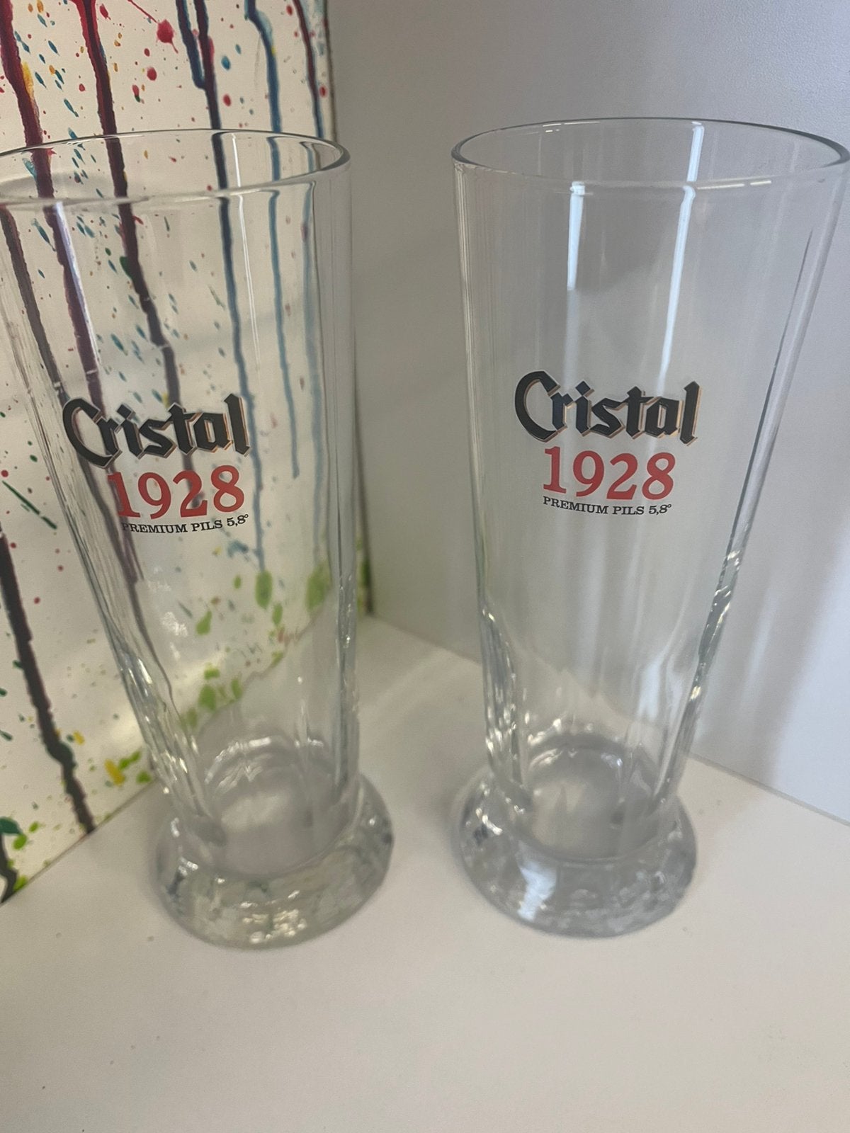 Cristal Alken bierglazen set van 2 glazen, Ophalen of Verzenden, Nieuw, Glas of Glazen, Overige merken