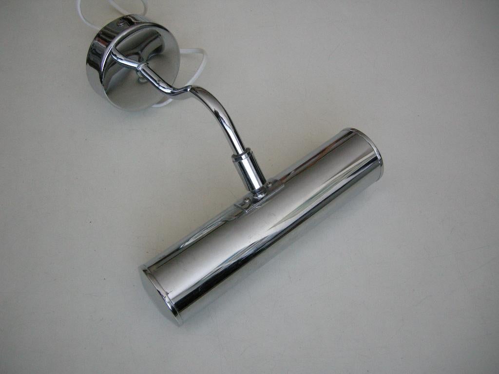Schilderijlamp pianolamp kastlamp chroom - nieuwst., Huis en Inrichting, Ophalen, Zo goed als nieuw, Metaal of Aluminium