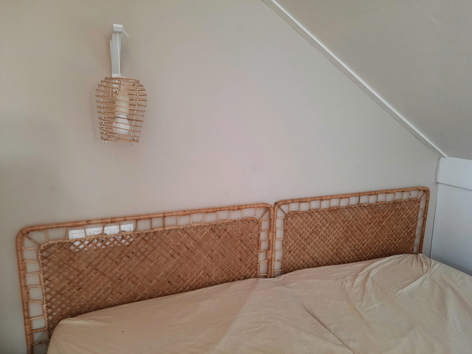 IKEA TOLKNING Hoofdbord Rotan 100x96 cm, Ophalen, Overige materialen, 100 cm, Bruin