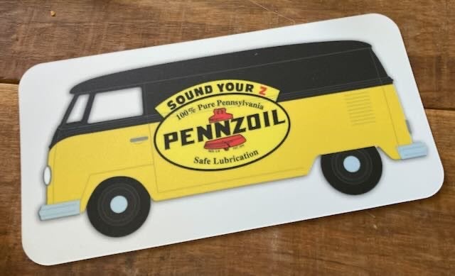 PENNZOIL  racing   Bordje  plastic +- 30-x15, Ophalen of Verzenden, Zo goed als nieuw, Auto's