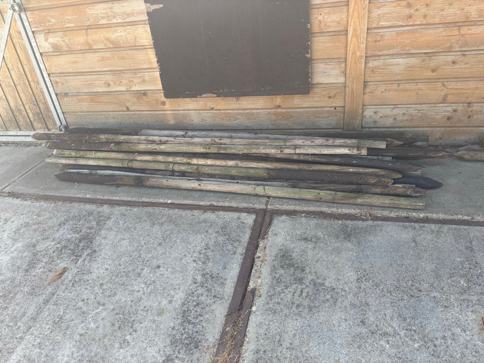 Gebruikte houten (fruit ) palen, Ophalen, Gebruikt, 250 cm of meer, Palen
