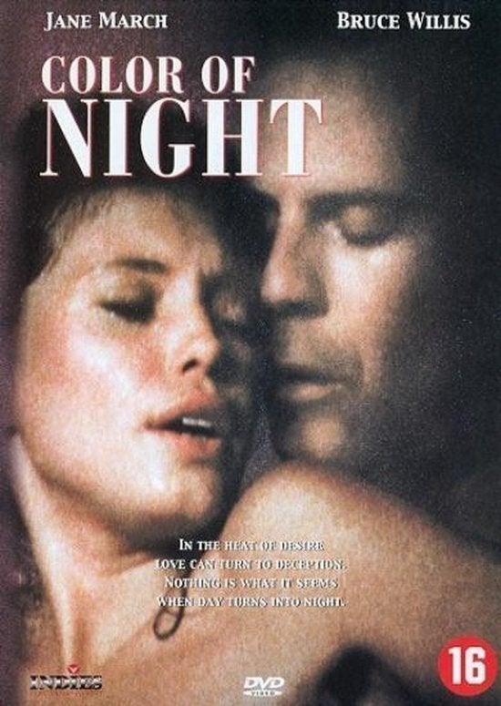 Color Of Night (1994) DVD Bruce Willis Jane March Erotiek, Alle leeftijden, Ophalen of Verzenden, Zo goed als nieuw, 1980 tot 2000