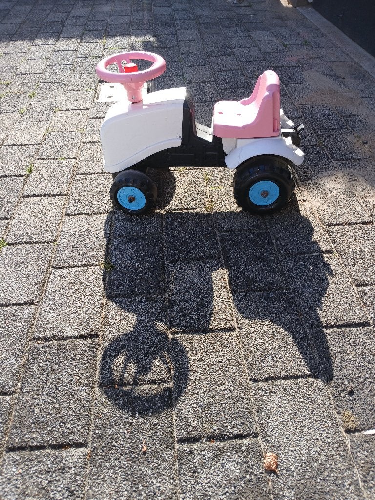 Kinder tractor wit/roze Falk, Ophalen, Gebruikt, Loopvoertuig