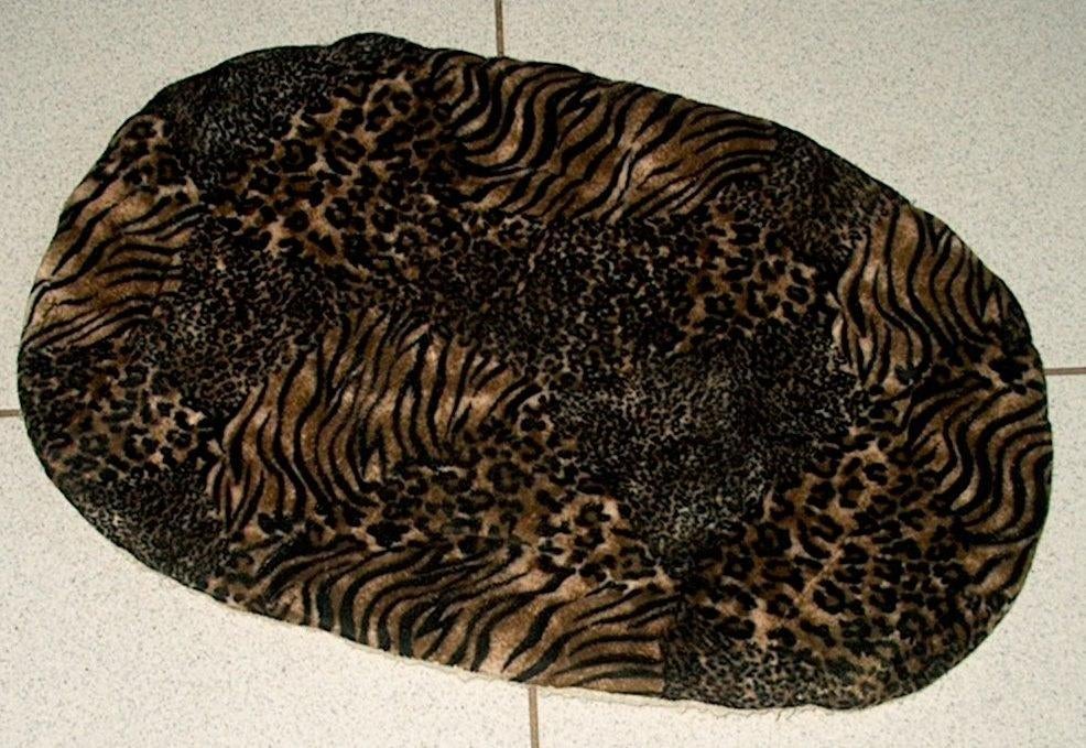 Plat kussentje / dekje met velours panter-tijger print, Dieren en Toebehoren, Ophalen, Zo goed als nieuw
