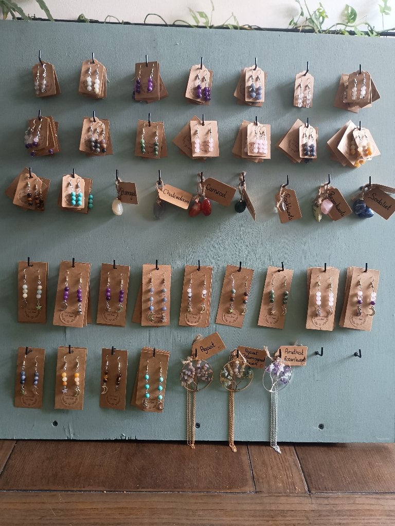 Partij Edelsteen oorbellen, Overige materialen, Hangers, Overige kleuren, Verzenden