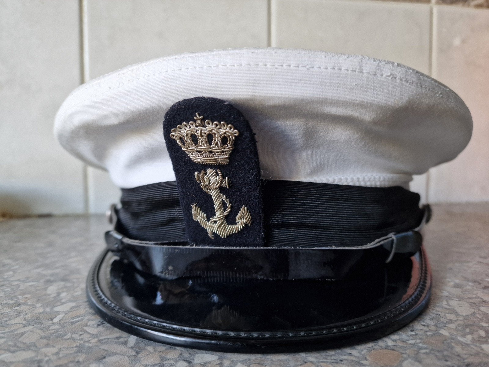 oude pet koninklijke marine marinebewakingskorps MBK, Ophalen of Verzenden, Marine, Nederland, Helm of Baret