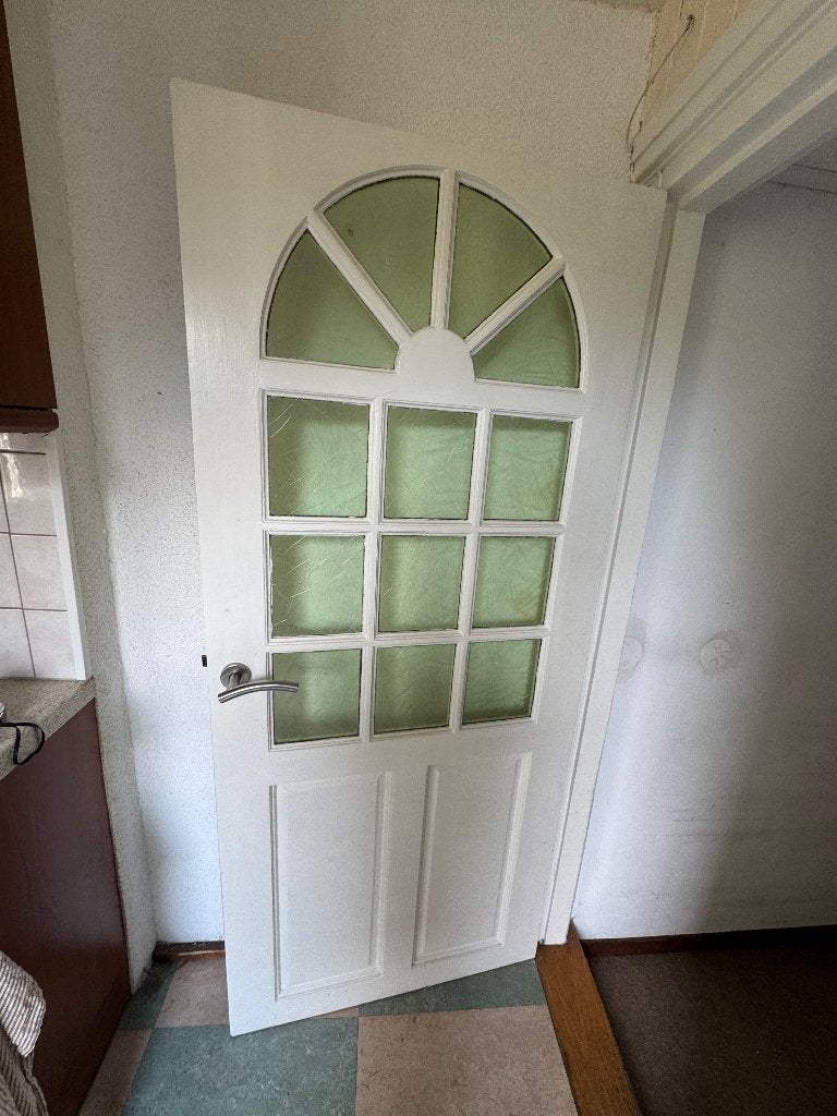 Deur met ruitjes, Ophalen, Gebruikt, 80 tot 100 cm, Binnendeur