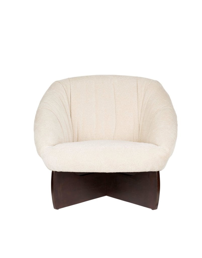 Dutchbone fauteuil Emilius Beige | Van €599, nu voor, Dutchbone, Nieuw, 75 tot 100 cm, Ophalen of Verzenden