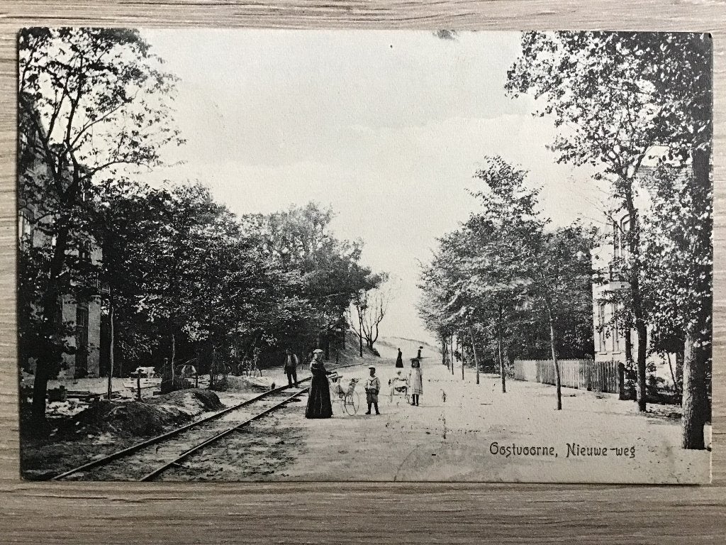 Oostvoorne, Nieuwe Weg - Oude Ansichtkaart (1907), Ophalen of Verzenden, Voor 1920, Gelopen, Zuid-Holland