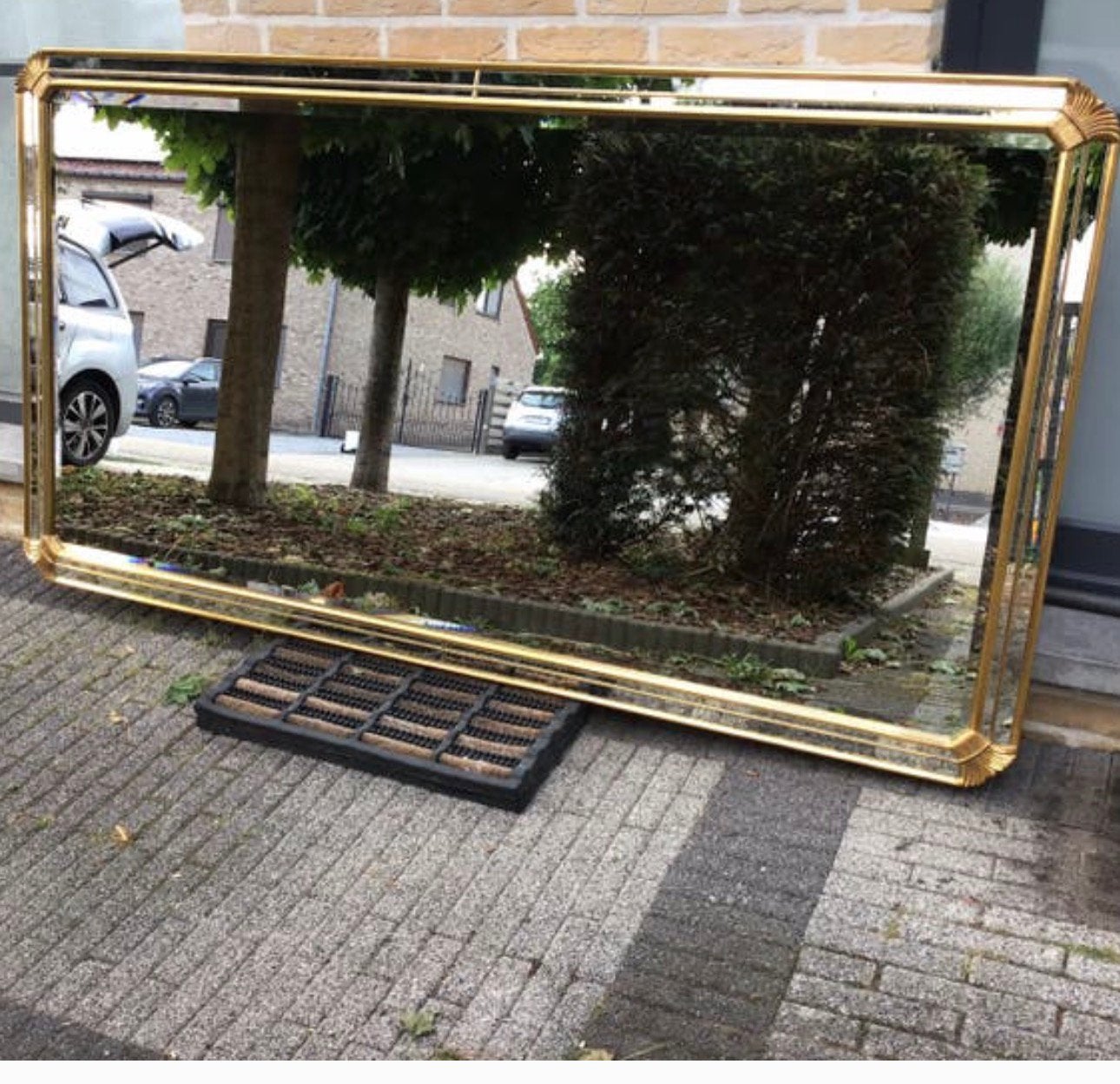 Lot 7 spiegels Deknudt verguld, Ophalen, Rechthoekig, Minder dan 50 cm