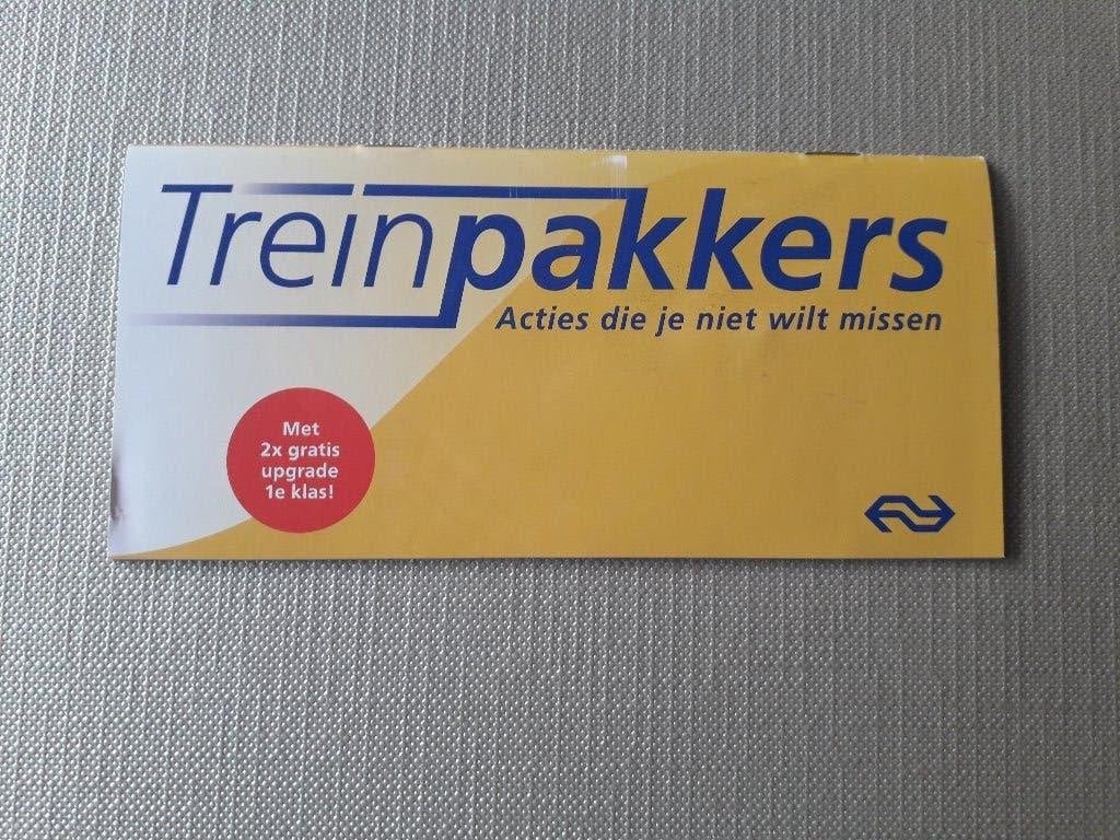 NS Nederlandse Spoorwegen oude folder TREINPAKKERS, Ophalen, Zo goed als nieuw, Trein, Overige typen