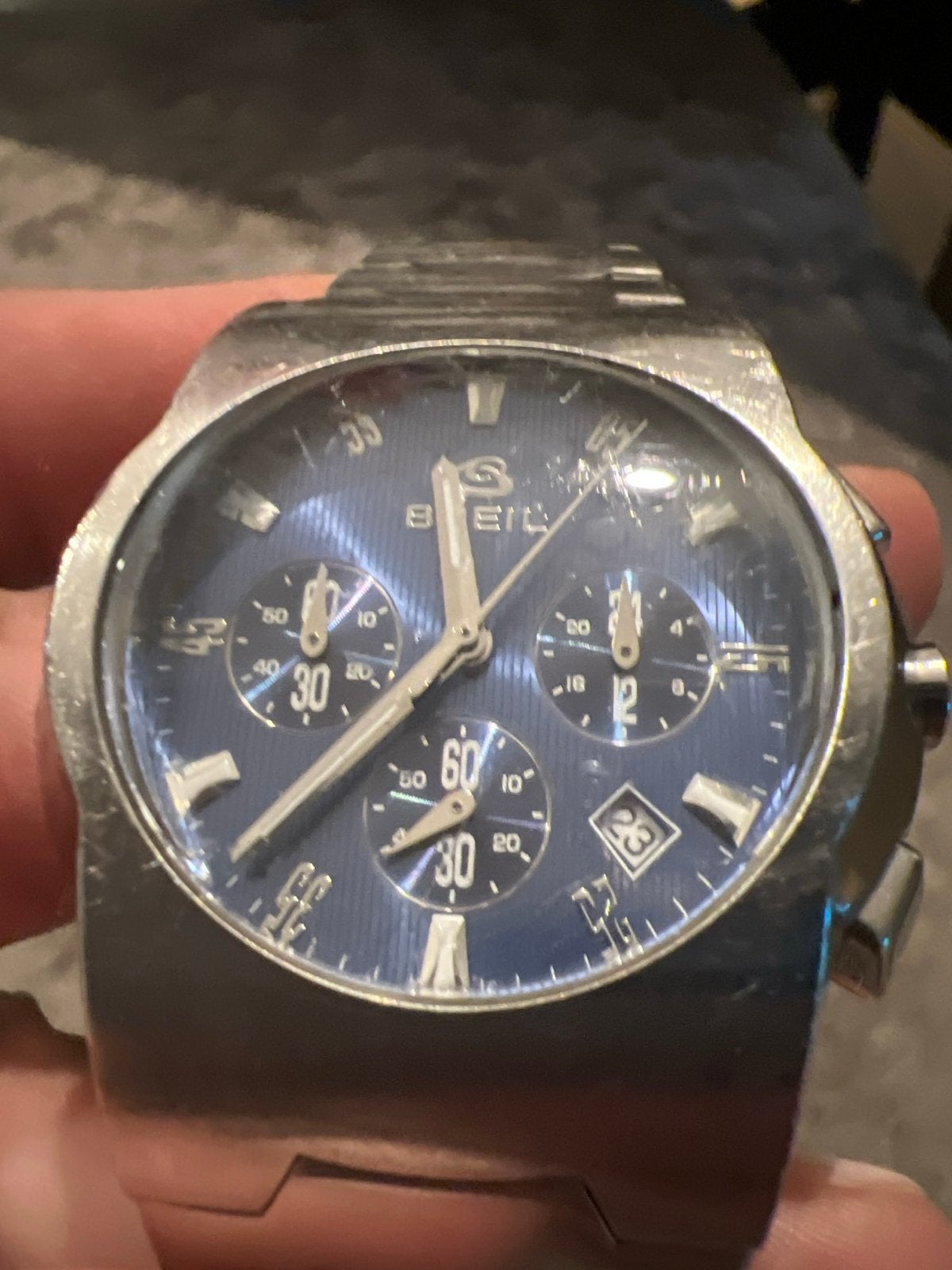 Breil heren horloge - batterij moet vervangen worden, Ophalen, Gebruikt, Staal, Polshorloge