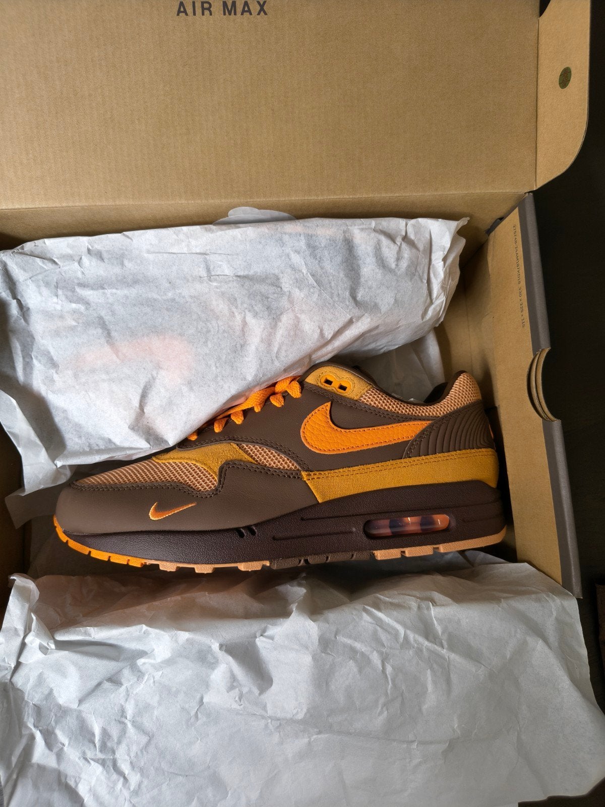 Nike Air Max 1 King's Day Patta Cacao Wow/Brigade Blue, Bruin, Nike, Nieuw, Ophalen of Verzenden