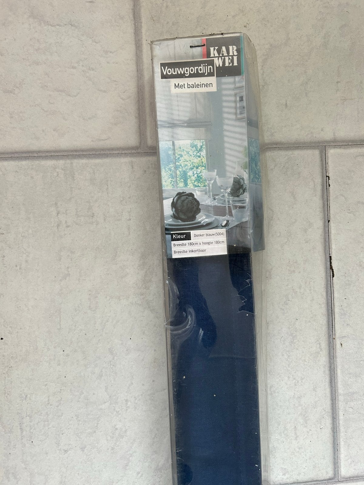 Karwei Vouwgordijn Donkerblauw 180x180cm Nieuw, Ophalen, Blauw, Karwei, Nieuw